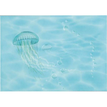 Декор Лазурь Beryoza Ceramica Осьминог бирюзовый 250*350мм Декор Лазурь Beryoza Ceramica Осьминог бирюзовый 250*350мм