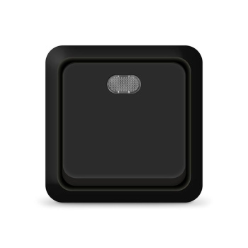 Выключатель "Олимп" ОП 1кл. черный с подстветкой 10А IP20 UNIVersal 2212 *10/200