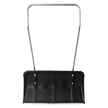 Движок для снега пластик 820*450, на колесиках, метал. ручка № 8, черный (Новгород) *1