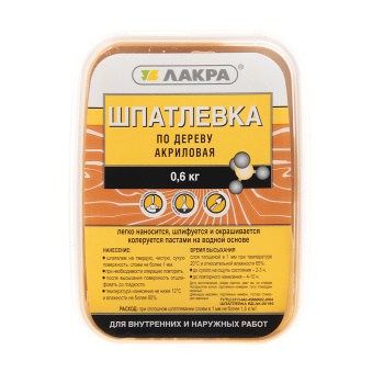 Шпатлевка по дереву сосна 0,6 кг Лакра *1/8/32/896