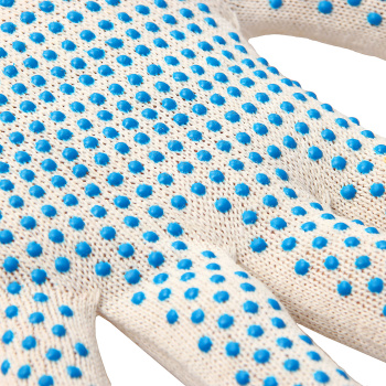 Перчатки ХБ с ПВХ точ 10кл (3 нити) 29гр белгол Перчатки ХБ с ПВХ точ 10кл (3 нити) 29гр белгол