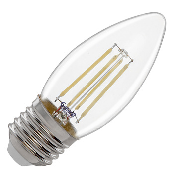 Лампа светодиодная филамент 8W Е27 свеча 2,7К теплый GENERAL 649974 *10/100