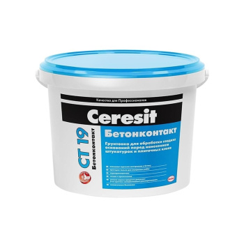 Грунтовка бетон-контакт Церезит СТ19, 5 кг Грунтовка бетон-контакт Церезит СТ19, 5 кг