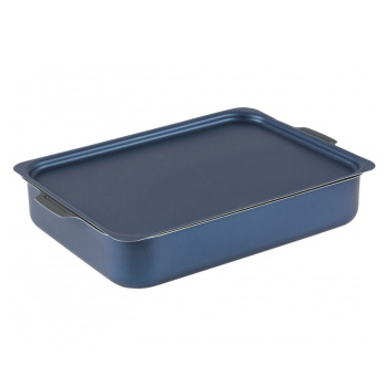 Противень алюм. а/приг. "Калитва" "Сатин" Глуб. 230мм х 300мм с Крышкой 63302 (Б.Калитва) *1/10