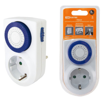 Таймер розеточный механич.ТРМ-01-30мин/24ч-16A TDM SQ1506-0001 *1/12/48