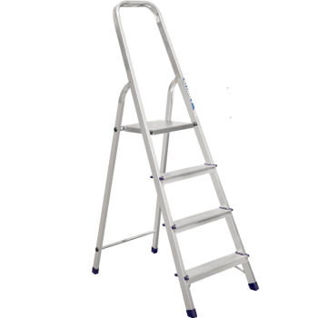 Стремянка алюминиевая 4 ступени, выс.верхн. площ.0,81м АМ704 "Алюмет" *1