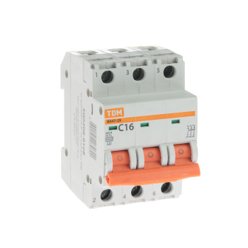 Автоматический выключатель TDM ELECTRIC, 3 полюса, 16 А, 4.5 кА