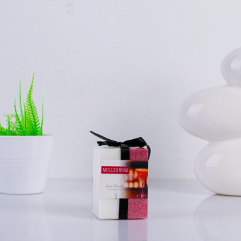 Свеча куб 5х7,5см, "Кристаллический узор", глинтвейн   4428293