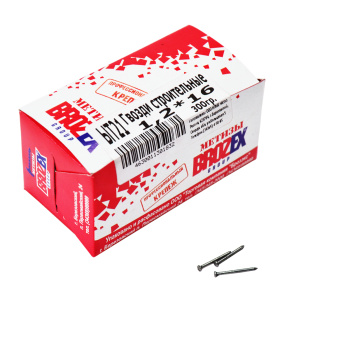 Гвозди строительные 1.2х16 мм BROZEX, 0.3 кг