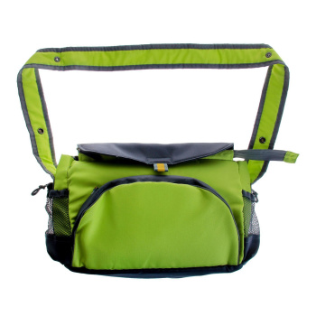 Санки-коляска детские "Ника Детям 7-2" лимонный рис."жираф" плоск.полозья/колеса НД7-2  *1