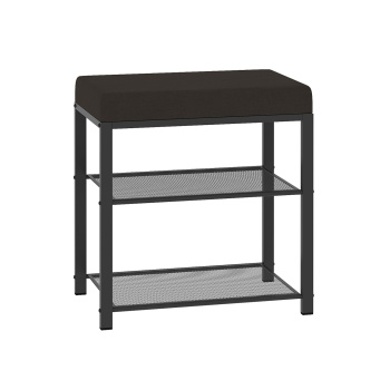 Подставка для обуви металл. "Торонто 13S" 3-х ярусная 470х300х490мм с Мягк.сид.Графит/Сер.БТ13СГрС*1