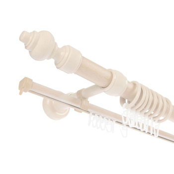 Карниз круглый d28мм Беленый дуб + U-шина 3,0 Магеллан *5