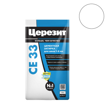 Затирка для швов 5 кг Церезит CE 33, белый