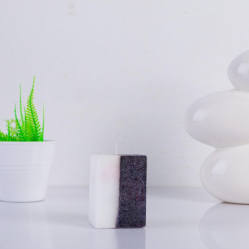 Свеча куб 5х7,5см, "Кристаллический узор", имбирь   4428291