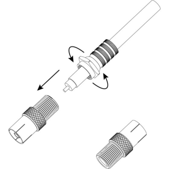 Переходник TV гнездо F - гнездо TV ЭРА SIMPLE Б0048292  *10/50