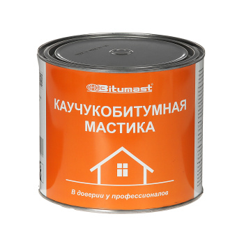 Мастика битумно-каучуковая 2 л Bitumast, гидроизоляционная