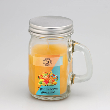 Свеча ароматическая в банке "Тропические фрукты", 7,2 х 8,5 см, 190 г  9485661