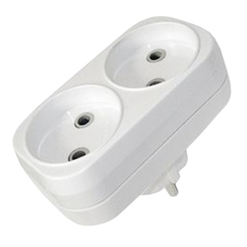 Разветвитель  2роз.  без заземления16А  "TDM" SQ1806-0025  *1/14/224