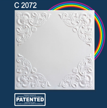 Потолок полистирол СОЛИД (белый) 2072 *38