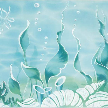 яяяДекор Лазурь (Б) Морское дно бирюзовый 250*350 (1*9) Березакерамика