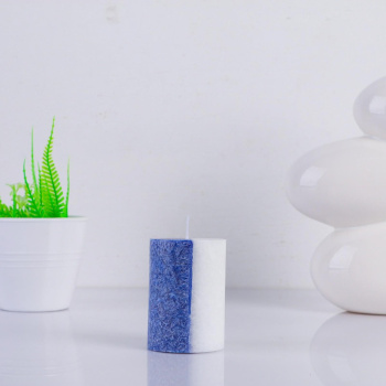 Свеча цилиндр 5х7,5см, "Кристаллический узор", черника  4428288