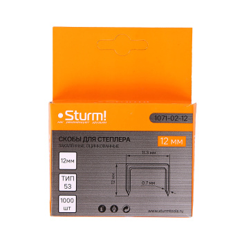 Скоба д/степлера STURM (арт.1071-02-08) тип 53 * 1/20/200 Скоба д/степлера STURM (арт.1071-02-08) тип 53 * 1/20/200
