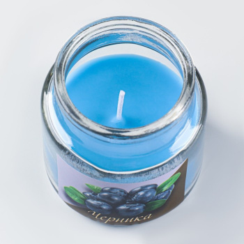 Свеча в стекле ароматическая 6х8,5см, аромат: черника 1705090
