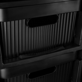 Комод пластм. "Velvet" 4 ящика выс.690мм, шир.300мм, гл.385мм Черный 435218813 ("Бытпласт") *1