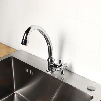 Смеситель для кухни Roegen RP533A, высокий излив, одновентильный