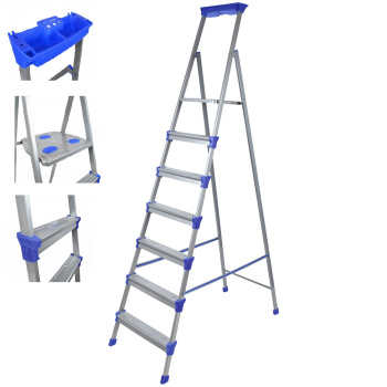 Стремянка стальная 7 ступеней, выс.верхн. пл.1,51м СМ7 "Ника" *1