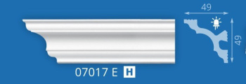 Плинтус потолочный "Формат" 07017Е 2.0м 49*49 (подходит для натяжного потолка) *55 (углы арт.БО530)