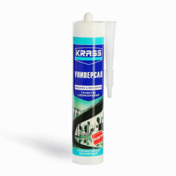Герметик универсальный 300 мл KRASS, силиконовый, прозрачный