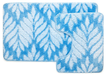 Коврик д/ванной Bombini "Classic" Комплект:(60см х 100см)+д/туалета Голубой CLC 202007 *1/25