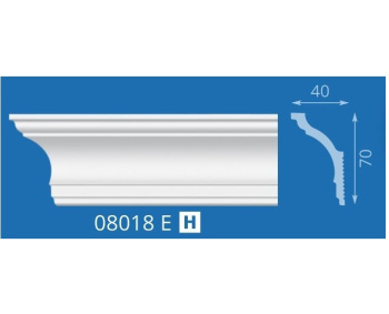 Плинтус потолочный ЛАГОМ 08018 Е 2,0м (подходит для натяжного потолка) *70