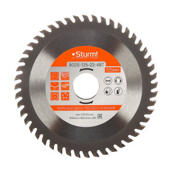 Диск пильный 125*22,2мм 48 зубьев по дереву (9020-125-22-48Т) Sturm *1/25/100 Диск пильный 125*22,2мм 48 зубьев по дереву (9020-125-22-48Т) Sturm *1/25/100