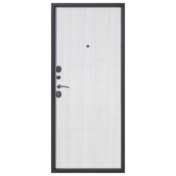 Дверь входная Ferroni Гарда, 2050х860х75 мм, левая, черный муар/белый ясень Дверь входная Ferroni Гарда, 2050х860х75 мм, левая, черный муар/белый ясень