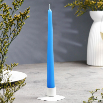 Свеча античная, 2,3х 24,5 см, 5 ч, 55 г, синяя 1575392