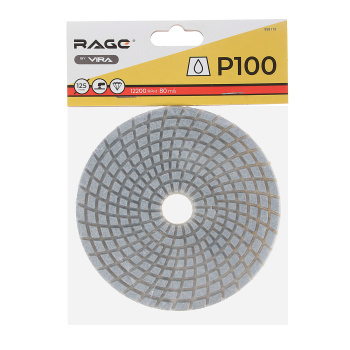 Алмазный гибкий шлифовальный круг Р100 125 мм мокрое шлифование RAGE by VIRA
