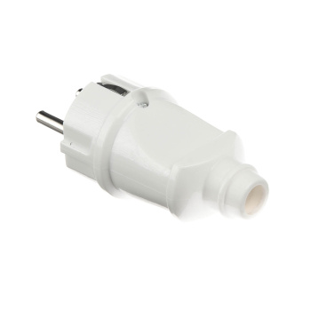 Вилка прямая с/з Народная 16А 250В белая TDM SQ1806-0403 *10/50/300