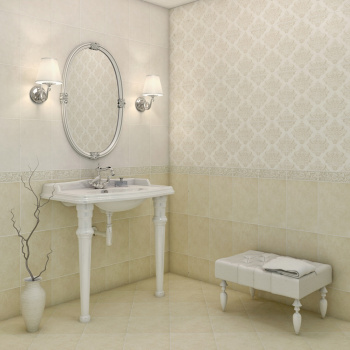 Плитка 40х27 см настенная 1.08 м² Global Tile Adele Versale beige, бежевый орнамент