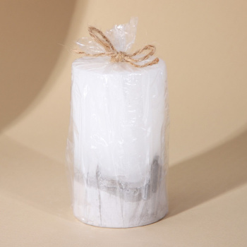 Свеча интерьерная белая с бетоном 10 х 6 см   5460470