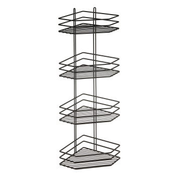 Полка д/ванной Proffero 4-ая угловая 20*20*75,5см, черная П0002237 *2/10 Полка д/ванной Proffero 4-ая угловая 20*20*75,5см, черная П0002237 *2/10