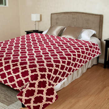 Плед фланель 180*210см Престиж бордовый TF FN F95BOR a1821 Absolute* *1