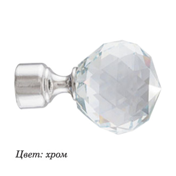 Наконечник для кованного карниза DIY 16мм Орион Хром глянец (2шт) *1 *