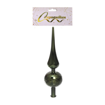 Верхушка на елку Серпантин «Волшебный узор», 23 см, изумруд Верхушка на елку Серпантин «Волшебный узор», 23 см, изумруд