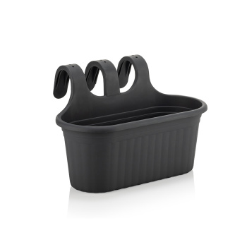 Ящик д/цветов пластм. "Камелия" 6,0л 382х267х253мм Подвесной Антрацит TOM2 ("Serinova") *1/20 Ящик д/цветов пластм. "Камелия" 6,0л 382х267х253мм Подвесной Антрацит TOM2 ("Serinova") *1/20